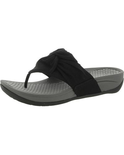 BareTraps Daran Open Toe Slip On Wedge Sandals - Black