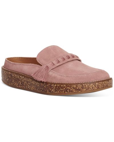 Lucky Brand Taniae Suede Round Toe Loafers - Pink