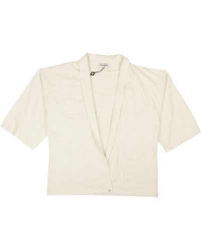 Opening Ceremony White Cotton Blank Jersey Kimono - Natural
