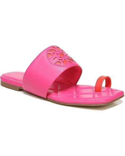 Circus by Sam Edelman Astrid Laser Cut Slides Flat Sandals - Pink