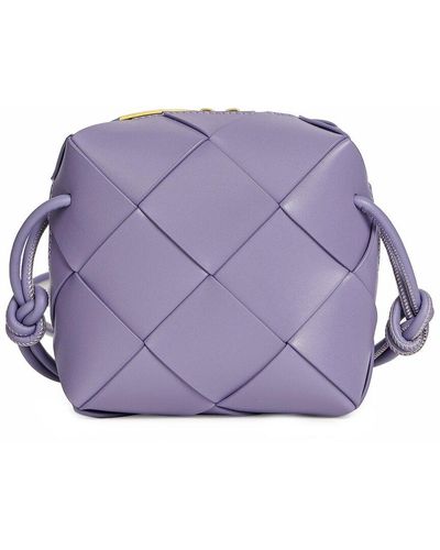 Tiffany & Fred Paris Woven Leather Crossbody - Purple