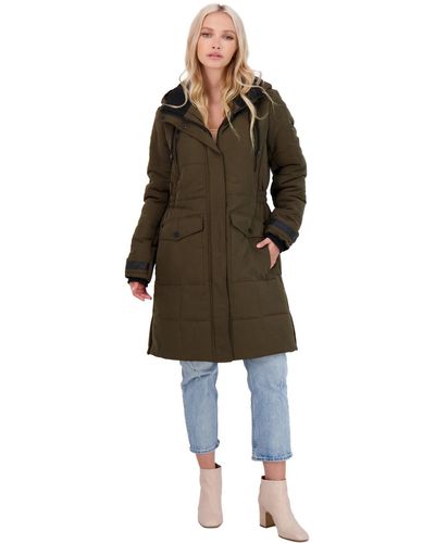Lucky Brand Winter Hooded Parka Coat - Natural