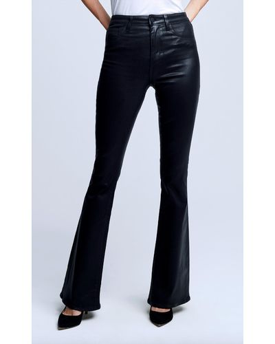 L'Agence Marty High Rise Flare Jean in Blue