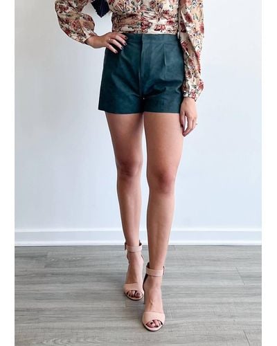 Sage the Label Check Me Out Vegan Leather Short - Blue