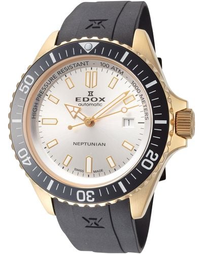 Edox Neptunian 44mm Automatic Watch - Metallic