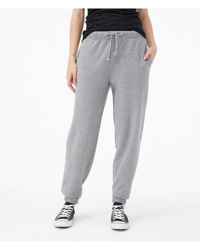 Aéropostale Slouchy High-rise Cinched Sweatpants - Gray
