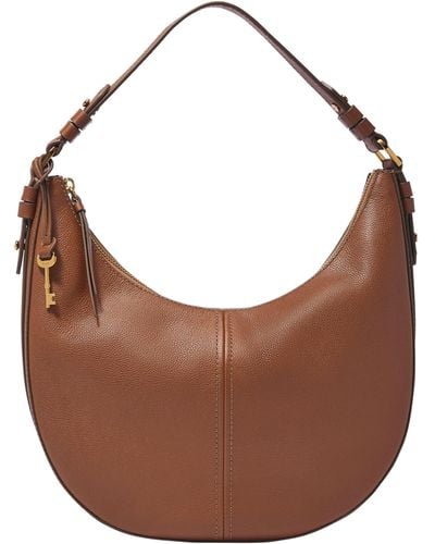 Fossil Shae Leather Large Hobo - Brown