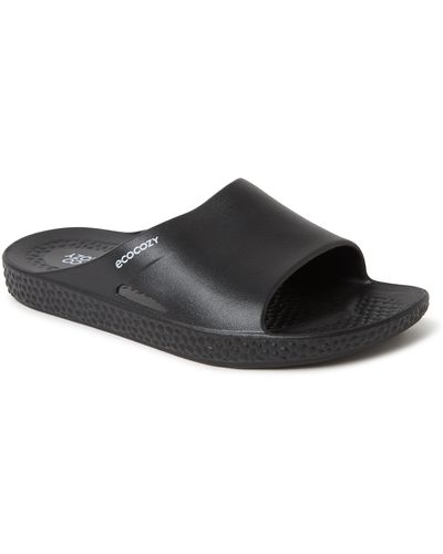 Dearfoams Ecocozy Sustainable Comfort Slide Sandal - Black