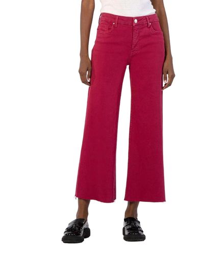 Kut From The Kloth Meg High Rise Wide Leg Pants - Red