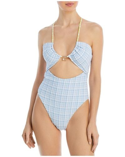 L*Space Rizzo Op Classic Cut-out Polyester One-piece Swimsuit - Blue