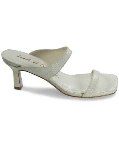 Band Of The Free Brandy Leather Heeled Sandal - White