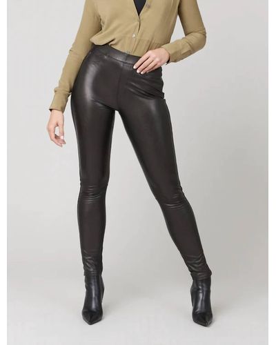 Spanx Leather-like Ankle Skinny Pant - Black