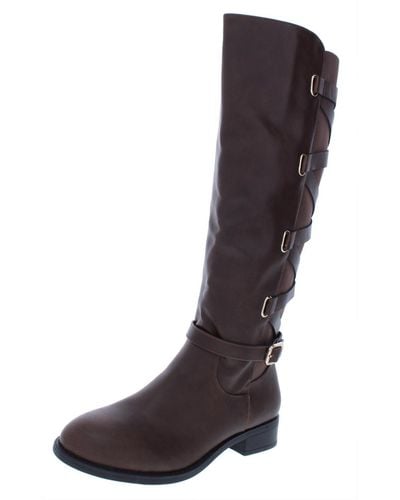 Thalia Sodi Veronika Faux Leather Over-the-knee Riding Boots - Brown