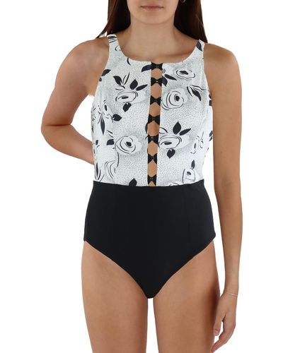Miraclesuit Holly Floral Cut-out One-piece Swimsuit - Black