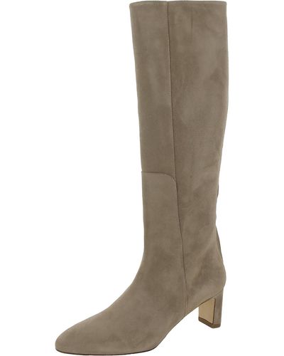 Aeyde Taylor Blocked Heel Tall Boots Knee-high Boots - Natural