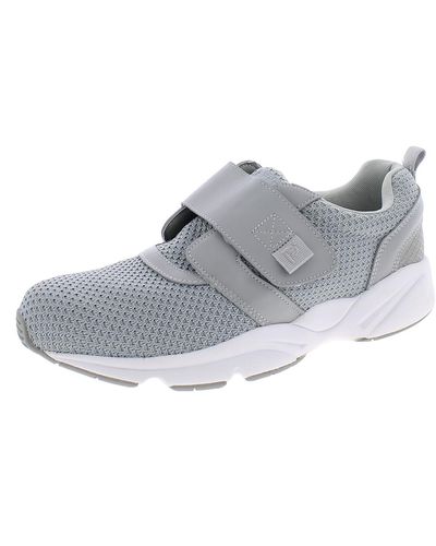Propet Stability X Strap Mesh Slip On Athletic Shoes - Gray