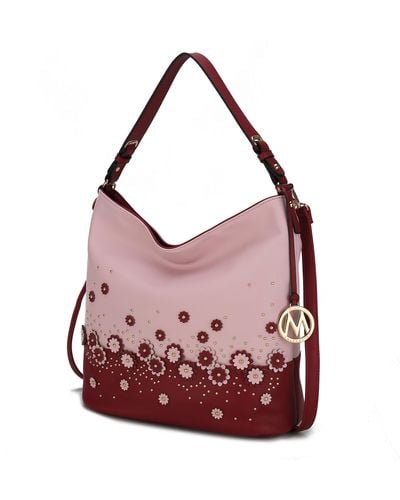 MKF Collection by Mia K Dione Vegan Leather Shoulder Handbag For - Purple