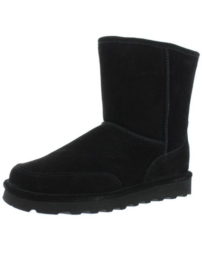 BEARPAW Sheepskin Winter Mid-calf Boots - Black