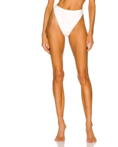 AEXAE Triangle High Cut Bikini Bottom - White