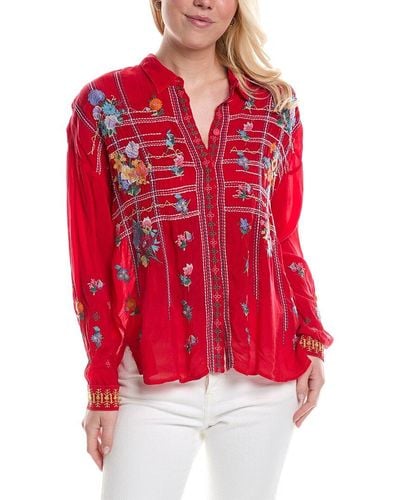 Johnny Was Renn Blouse - Red