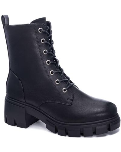 Chinese Laundry Stomp It Out Combat Boots - Blue