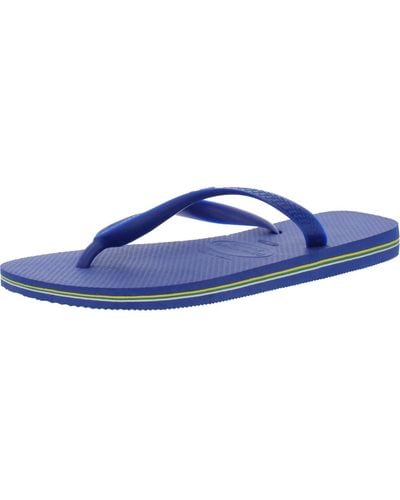 Havaianas Brazil Slide Thong Flip-flops - Blue