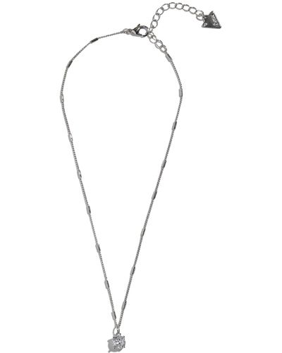 Guess Factory Cubic Zirconia Pendant Necklace - Metallic