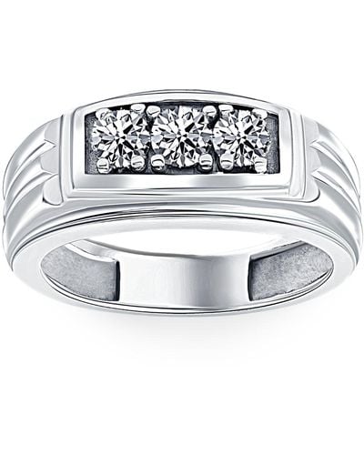 Pompeii3 3/4ct Diamond Wedding Ring - Metallic