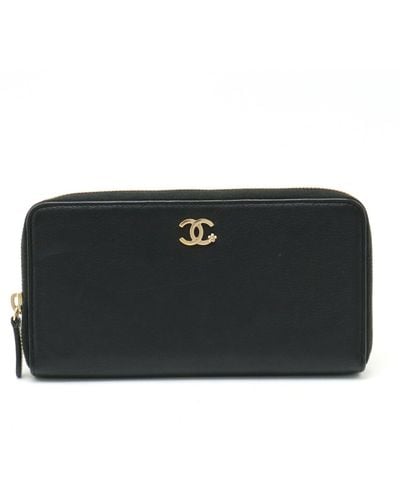 Chanel Leather Wallet (pre-owned) - Black