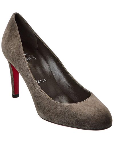 Christian Louboutin Pumppie 85 Suede Pump - Brown