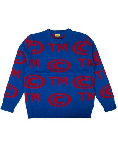 Market Knit 'trade Mark' Sweater - Multi - Blue