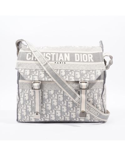 Dior Diorcamp / Oblique Embroidery Canvas Crossbody Bag - Metallic