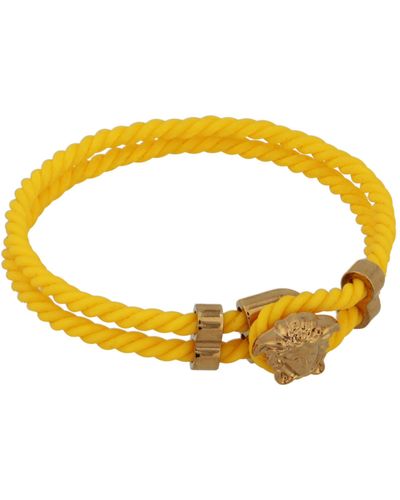 Versace Medusa Rubber Rope Bracelet - Yellow