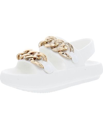 Kenneth Cole Open Toe Casual Slingback Sandals - White