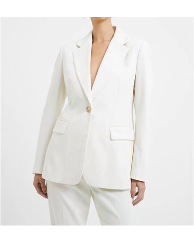 French Connection Whisper Single Breasted Blazer - White