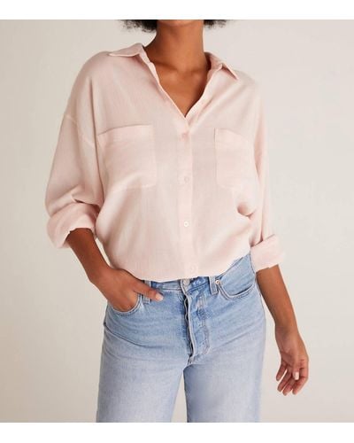 Z Supply Lalo Gauze Button Up Top - White