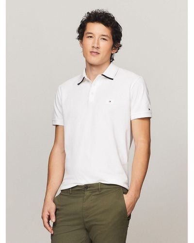 Tommy Hilfiger Regular Fit Under Collar Polo - White