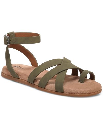 Style & Co. Parnikka Faux Suede Square Toe Ankle Strap - Metallic