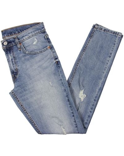 Levi's Distressed Tapered Skinny Jeans - Blue