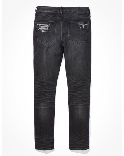 American Eagle Outfitters Ae Airflex+ Patched Slim Jean - Gray