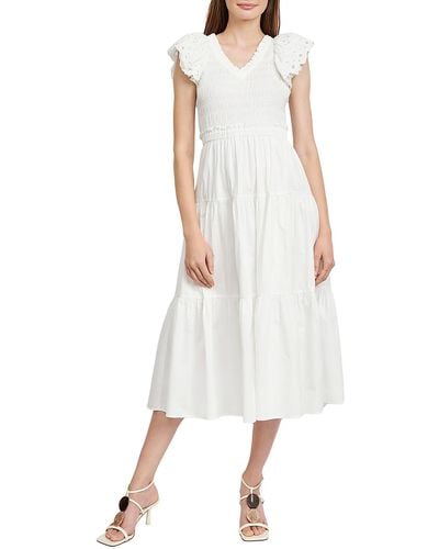 En Saison Cotton Long Midi Dress - White