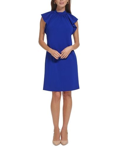 Calvin Klein Party Mini Shift Dress - Blue