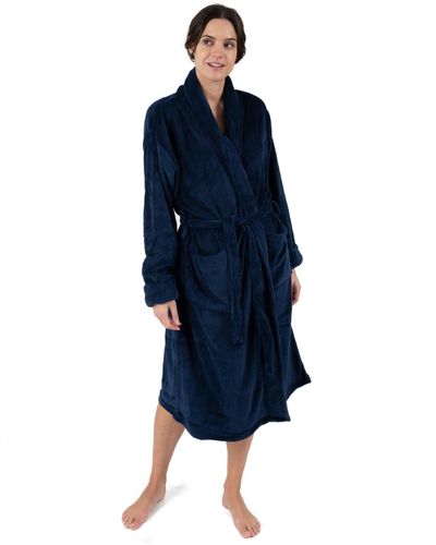 Leveret Fleece Robe - Blue
