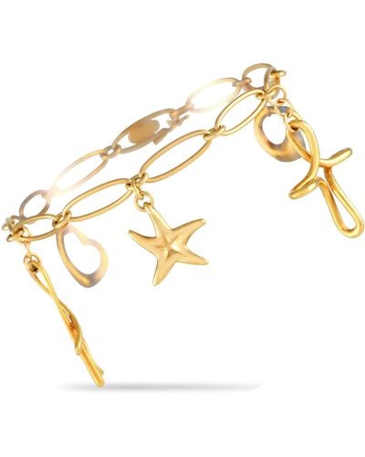 Tiffany & Co. Elsa Peretti 18k Yellow Five Charms Bracelet Ti17-051524 - Metallic