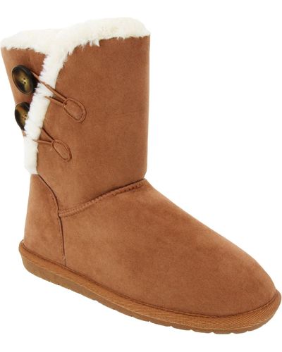 Sugar Marty Faux Fur Lined Comfort Booties - Brown
