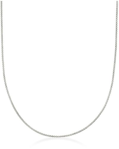 Ross-Simons 1mm 14kt Gold Adjustable Popcorn Chain Necklace - White