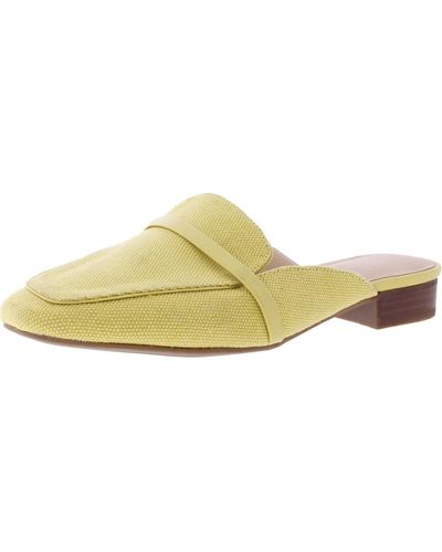 Marc Fisher Slip On Square Toe Mules - Yellow