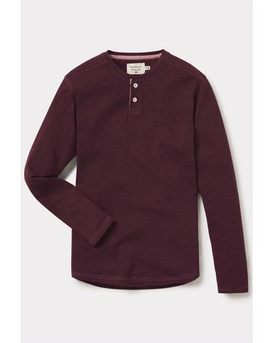 The Normal Brand Puremeso Two Button Henley T-shirt - Purple