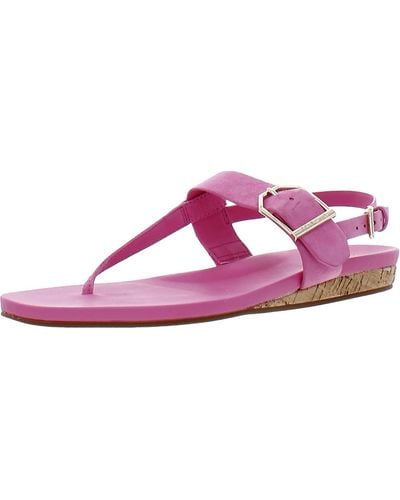 Cole Haan Francine Suede Cork Slingback Sandals - Pink