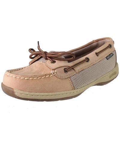 Eastland Sunrise Leather Slip On Boat Shoes - Natural